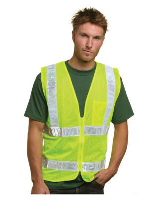 Bayside Mesh Safety Vest - High Visibility Lime
