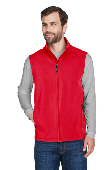 CORE365 Men's Fleece Bonded Soft Shell Vest - Weather-Resistant & Comfort-Fit