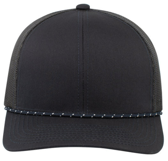 Pacific Headwear Braid Detail Trucker Snapback Cap