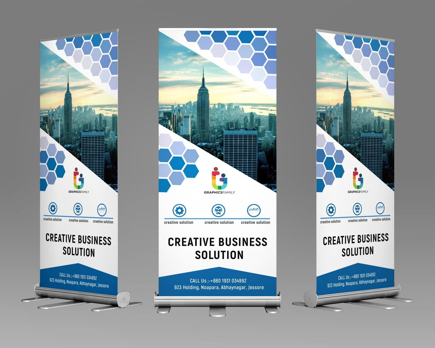 Premium Retractable Conference Banner - Fast Shipping & Affordable Pricing Roll Up Banner Show Off Your Threads