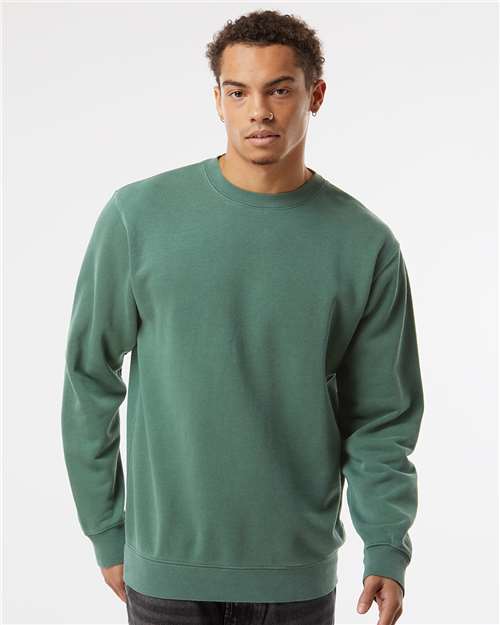Midweight Pigment-Dyed Crewneck Sweatshirt - Independent Trading Co. | Durable, Classic, and Customizable Independent Trading Co Small Alpine Green