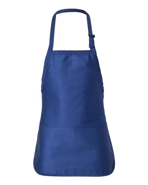 Full-Length Apron With Pouch Pocket - Q-Tees | Customizable and Functional Q-Tees One Size Royal Blue