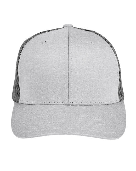 Custom Moisture-Wicking Heather Trucker Cap – Mid-Profile with Online Design Custom Hat Yupoong