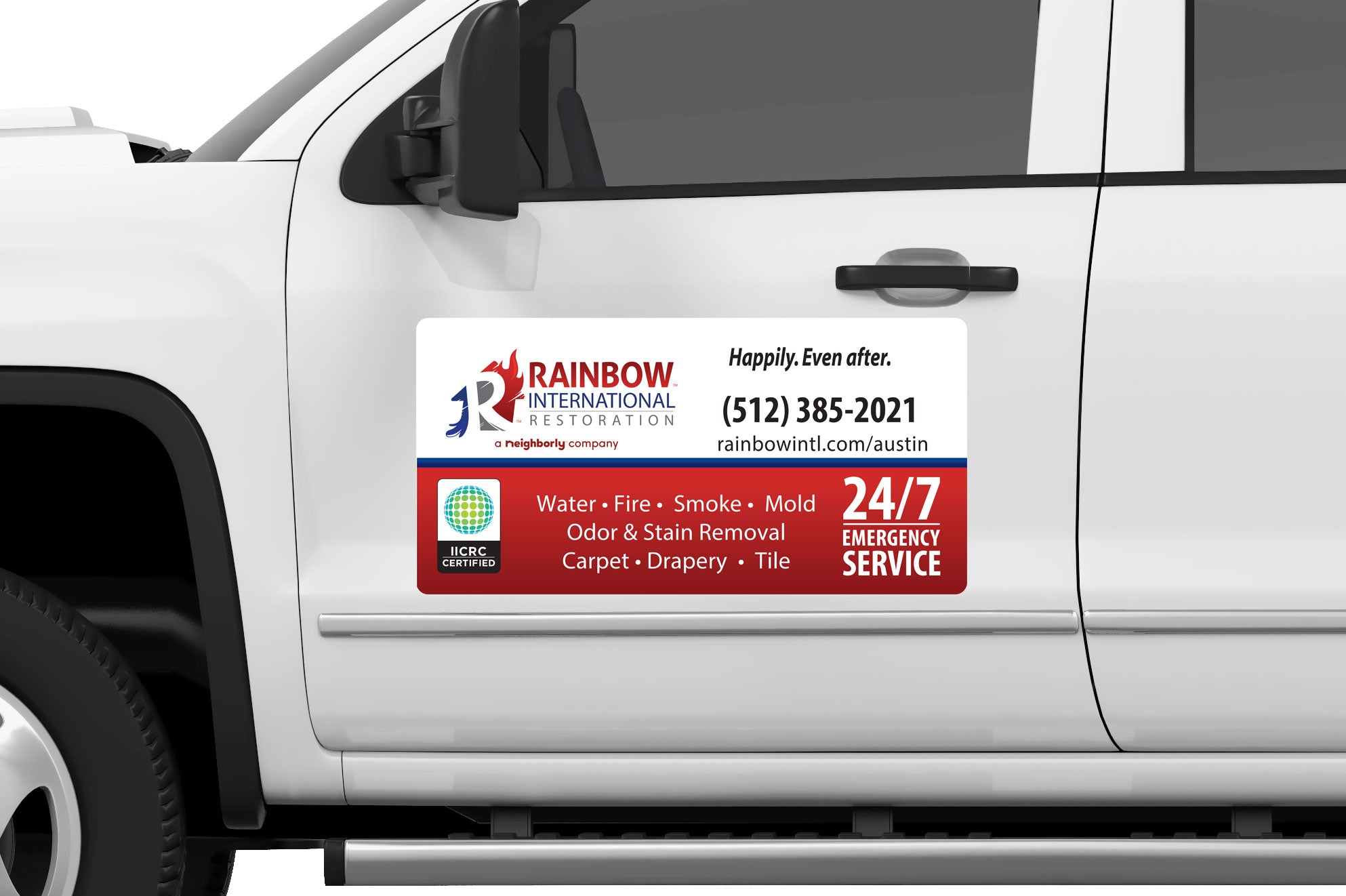 Eye-catching custom van magnets promoting a local bakery, displayed on side panels for maximum roadside visibility.